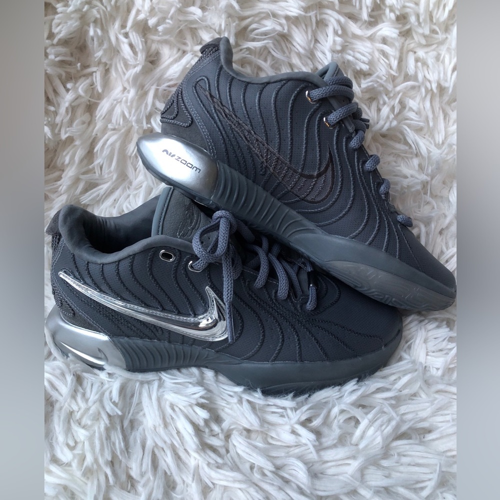 Nike LeBron 21 Low Mens Basketball Shoes Grey Metallic Silver HF5353-001 Size 8